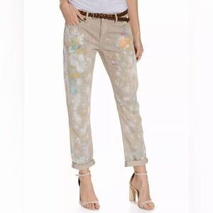 Polo Ralph Lauren Astor Slim Boyfriend PAINT SPLATTER pants size 25